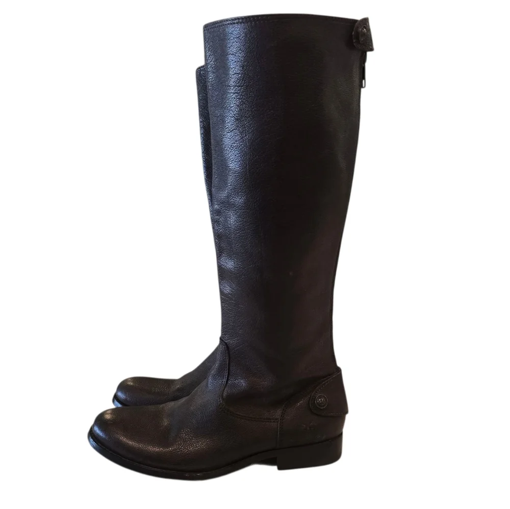 FRYE Tall Brown Leather Boots Size 5.5